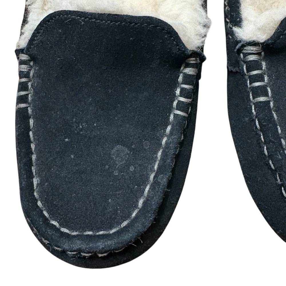 UGG Ansley Suede Moccasin Slippers in Black Size 8 — SUPER COMFY!!! - Picture 4 of 9